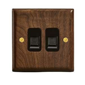 สวิตช์สลับขึ้นลงทองเหลืองทำจากไม้ย้อนยุคคุณภาพสูงสำหรับปลั๊ก UK/EU/South africa/cn และเต้ารับตามกระแส - Product Image 1