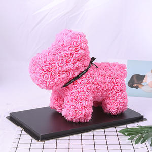 Kustom busa merah buatan tangan pabrik mawar <span class=keywords><strong>Online</strong></span> grosir dekorasi bunga & hadiah tanaman anjing mawar - Product Image 4
