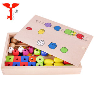 <span class=keywords><strong>Amazon</strong></span> vente chaude En Bois de Hêtre Montessori enfants <span class=keywords><strong>pas</strong></span> <span class=keywords><strong>cher</strong></span> Perles <span class=keywords><strong>jouet</strong></span> - Product Image 1