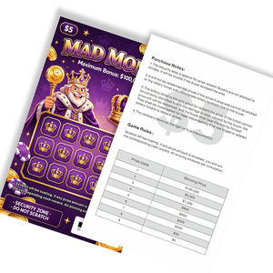 Tarjetas Rasca y Gana Impresas Personalizadas de Alta Calidad con Datos Variables, Tema El Rey, Tipo Boleto de Lotería con Revestimiento para Rascar - Product Image 3