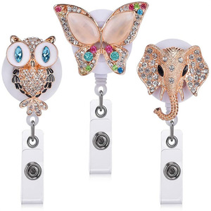 Hebilla de fácil desenganche con diseño de búho de aleación, crisantemo, búho con pedrería, tortuga, abeja, mariposa, tortuga marina y elefante - Product Image 1