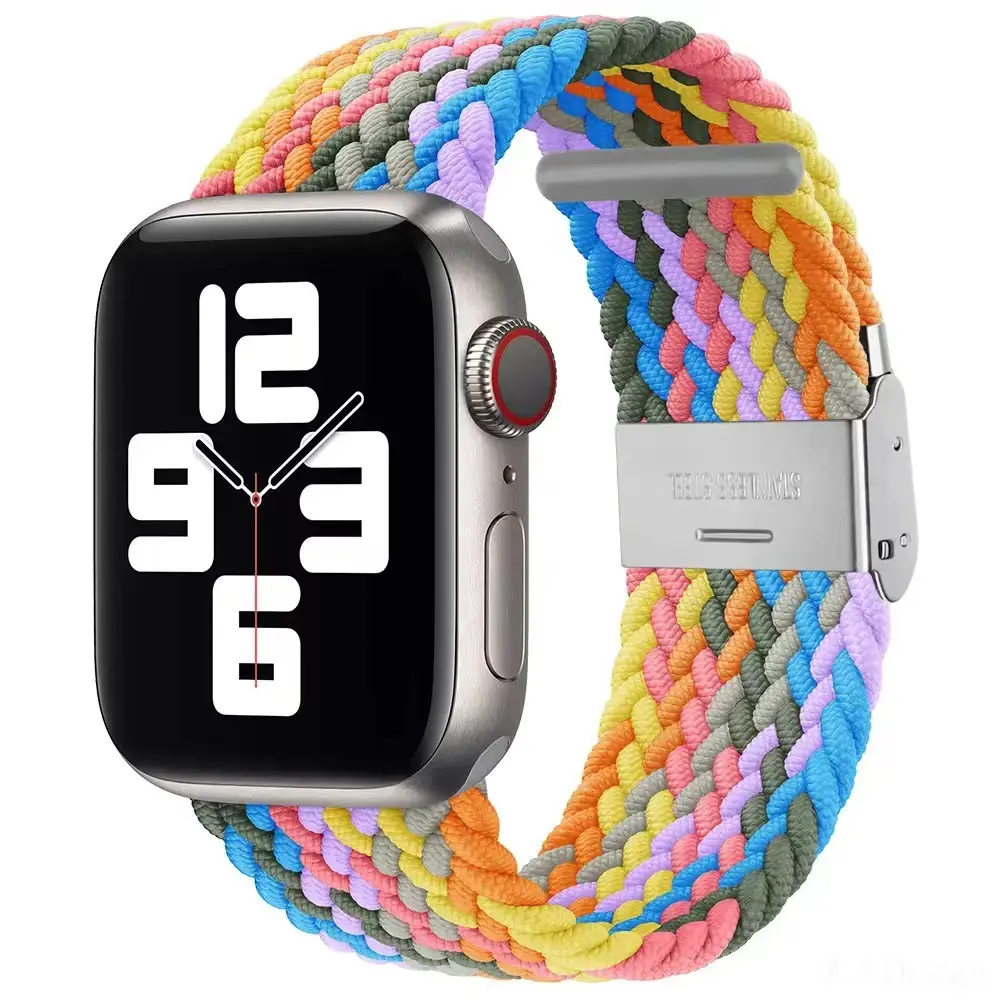 Suitable for smartwatch Apple Watch 1-9 series universal strap woven nylon adjustable buckle