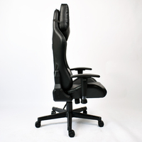 Chaise de sport ergonomique de luxe pour ordinateur PC Chaise de jeu en cuir noir et gris Fauteuil inclinable