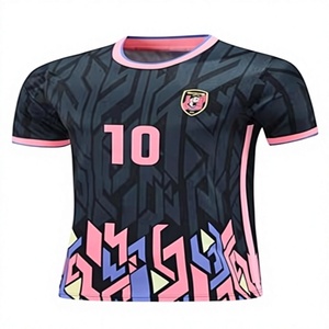 Camiseta de Fútbol Personalizada Sublimada para Hombre, Camiseta de Fútbol con Patrón Geométrico, Ropa Deportiva de Manga Corta de Poliéster Transpirable OEM - Product Image 1