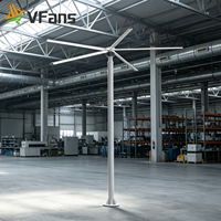 Ventilateur sur pied VFans 12/14 pieds grande taille, large couverture d'air, faible vitesse, faible encombrement, pour usine