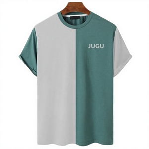 T-shirt sportif pour homme en polyester/coton, imprimé numériquement, design vierge non tissé - Product Image 3