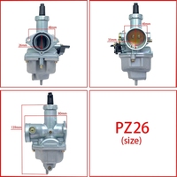 Carburateur de moto PZ26 pour Honda CB125 XL125S TRX250 250EX CRF100 XR100 XR200 ATV Dirt Bike