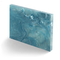 Plaque acrylique moderne Transtones imitation albâtre avec motif CNC, design personnalisé pour la décoration intérieure – Joints sans couture durables