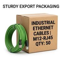 Cable Industrial XINYING Personalizado con Conector RJ45 Macho de 4 Pines Codificado M12, Ethernet Profinet CAT6, PVC, IP67, Doble Blindaje para Máquinas