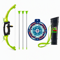 Ensemble d'arc et de flèches lumineux LED, kit de tir à l'arc avec flèches à ventouse, cible, carquois détachable, jeu de tir pour enfants, cadeau