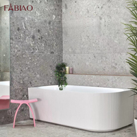 FABIAO Australie Chaude Populaire Dos au Mur Coin Acrylique Baignoire Conception Cannelée Baignoire Blanc Mat