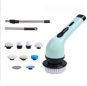 9 in 1 <strong>Electric</strong> Spin Scrubber Retractable <strong>Cleaning</strong> <strong>Brush</strong> Bathroom Scrub Kitchen <strong>Cleaning</strong> Tool Handheld Bathtub <strong>Electric</strong> <strong>Brush</strong> - Product Image 1