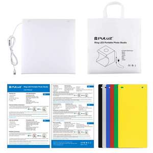 Kit Studio Foto Ring Light Lipat 30cm dengan Papan LED yang Dapat Diredupkan dan 6 Latar Belakang Berwarna untuk Fotografi Produk/Perhiasan/Video - Product Image 5