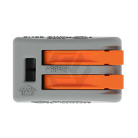 Connecteur d'épissure Wagos 222-412 avec leviers; pour tous les types de conducteurs; Max.4 Mm²;2 conducteurs; boîtier gris; entourage, 2,5mm ²