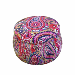 Wholesale Recycling Candy Round Box Soft Pink Black Red Gold Packaging <strong>Spice</strong> Metal Candle <strong>Tins</strong> - Product Image 2
