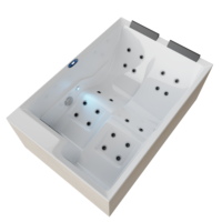 Baignoires de spa Jaccuzie de conception moderne pour l'extérieur chaud petit rectangle et fonction de massage capacité de 2 personnes