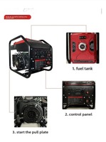 Generator Las Inverter Mobile Industri Bensin 230V 50Hz Set Pengelasan Busur Stabil untuk Konstruksi dan Pemeliharaan
