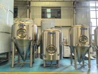 Cuves à bière Brite (BBT) - Équipement de fermentation sous pression à haute productivité contrôlé par PLC, capacité 5000L, avec pompe et moteur