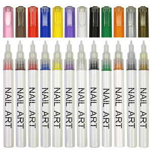Penne per Nail Art da 0,7 mm, Pennarelli per Nail Art ad Asciugatura Rapida e Impermeabili per <span class=keywords><strong>Disegno</strong></span>, Punteggiatura, Regali di Natale e Decorazioni per Unghie - Product Image 2