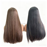 En Stock, Peluca Judía con Encaje HD SDD de 150% de Densidad, Cabello Humano Virgen Natural Liso, Pelucas Kosher Listas para Enviar, Cabello Europeo
