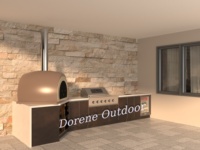 Meuble de cuisine extérieur pour barbecue, avec espace de rangement, emplacement pour barbecue intégré, évier et brûleur latéral pour les coins de cuisson en extérieur