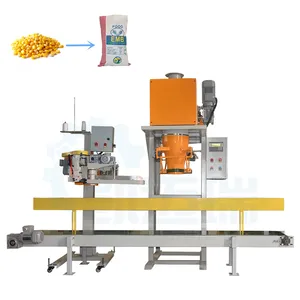 Semi Automatic 10kg 25kg 50kg Rice Bag Packing Scale Corn Wheat Rice Flour Bag Machine 5 bags per min Granular Packaging Line