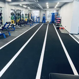 Tapis de gymnastique multifonctionnel en <span class=keywords><strong>gazon</strong></span> artificiel noir/<span class=keywords><strong>gris</strong></span> avec impression de logo - Product Image 1