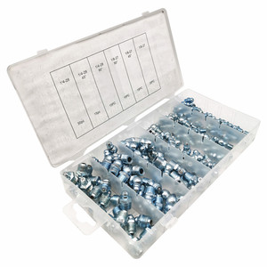 Chất lượng cao thủy lực mỡ <span class=keywords><strong>zerk</strong></span> phù hợp <span class=keywords><strong>Kit</strong></span> 110 pcs thẳng 45/90 Angled zerks Assortment Set mạ kẽm kết thúc - Product Image 3
