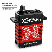 XQ-POWER XQ-S9130D Servomoteur Brushless 130kg Haute Tension 16.8V IP66 Engrenage en Acier Inoxydable Boîtier Métallique Étanche en Aluminium CNC
