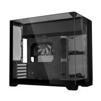 Boîtier PC Lian Li O11 Vision-M, boîtier PC en verre trempé sur trois côtés, structure à double compartiment pour l'assemblage de bureau de jeu