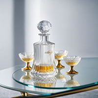 Ensemble de carafe à whisky avec bouteille en verre gravée, bouchon hermétique et coffret cadeau