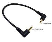 Câble auxiliaire stéréo TRS 3,5 mm vers TRRS 2,5 mm avec gaine en PVC et blindage tressé pour lecteur DVD et enceintes - En stock