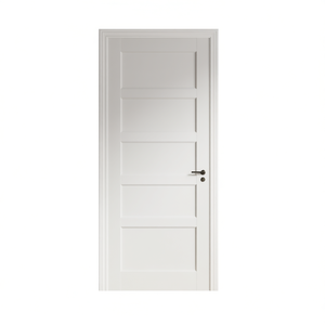 Porte intérieure en bois massif, 3 panneaux, 24 x 80 x 5, design traditionnel pour chambre, isolation phonique - Product Image 1