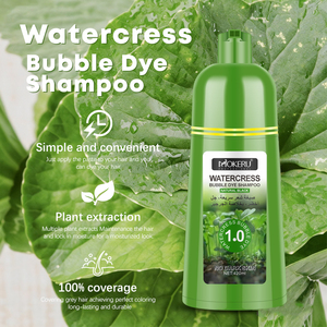 <span class=keywords><strong>Shampooing</strong></span> colorant naturel aux herbes MOKERU, teinture permanente noire au cresson, mousse douce, hommes et femmes, 420 ml - Product Image 2