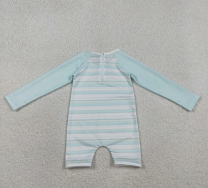 Trajes de Baño de Manga Larga con Cremallera Trasera para Bebés Hermanos, con Diseño de Perros Pescando - Product Image 2