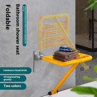 Tabouret de douche mural pliable en acier inoxydable moderne Chaise de bain antidérapante pour les personnes âgées handicapées Hôtel Hôpital Salle de bain Utilisation