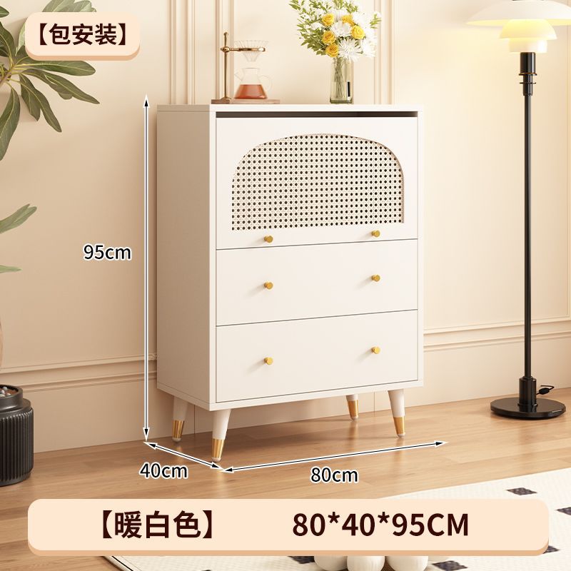 Blanc chaud, tresse en rotin de 80 cm [Installation incluse]