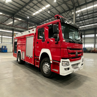 Camion de pompiers HOWO 6 tonnes, châssis 4x2, réservoir grande capacité, pompe haute pression, système de lutte contre l'incendie intégré, sauvetage d'urgence