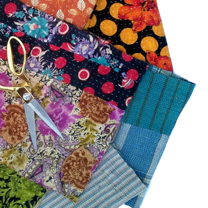 Kantha <b>Fabric</b> 100% High Quality <b>Fabric</b> Customized Design Made Patchwork Elegant Color Cotton <b>Fabric</b> Affordable Rates - Product Image 2