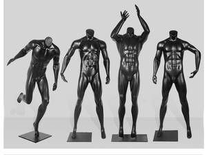 Maniquí de entrenamiento atlético de baloncesto para hombres musculosos deportivos grises de fibra de vidrio en gran oferta - Product Image 4