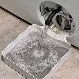 Bandeja de desagüe eléctrica de plástico de 220 V para lavadora, con embudo y prevención de fugas, fácil instalación, tubo de desagüe para - Product Image 3