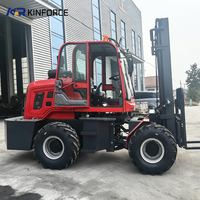 Chariot élévateur tout-terrain à moteur thermique de 3,5 tonnes pour chantier, vente chaude directe usine