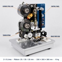 Machine de codage de ruban électrique semi-automatique HP-241B, imprimante de date d'expiration pour carton