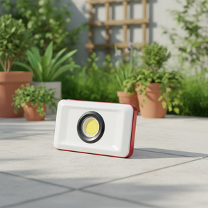 Lampe de travail COB rechargeable 1200 lumens, à intensité variable, bicolore, magnétique, étanche IP66, pour atelier, résidence, bureau, jardin - Product Image 1