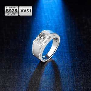 Atacado hip hop joia personalizado campeonato rapper anéis 925 prata esterlina VVS1 diamante moissanite anéis para homem - Product Image 5