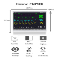 Panel LCD AUO 13,3 inci 1920x1080 Antarmuka LVDS Layar G133HAN01.1 Monitor Pasien Tampilan LCD 13,3 Inci Modul LCD
