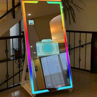 Модная LED-фотобудка с сенсорным экраном и функцией селфи, цифровое зеркало-фотобудка, совместимая с камерой
