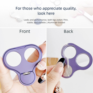 Support de téléphone en alliage d'aluminium au design créatif en forme de crâne |   Support de téléphone portable ultra-fin de 3 mm avec rotation à 360° et son de clic mécanique - Product Image 4