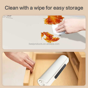 Vassoio Riscaldante <span class=keywords><strong>in</strong></span> <span class=keywords><strong>Silicone</strong></span> per Alimenti, Elettrico con Temperatura Regolabile, Tappetino Riscaldante Pieghevole per Buffet, Feste e Tavola da Cucina - Product Image 6