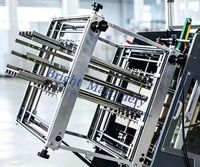 Machine automatique de formage de boîtes en carton 3D avec système d'érection et de pliage de cartons, guides réglables et sortie stable